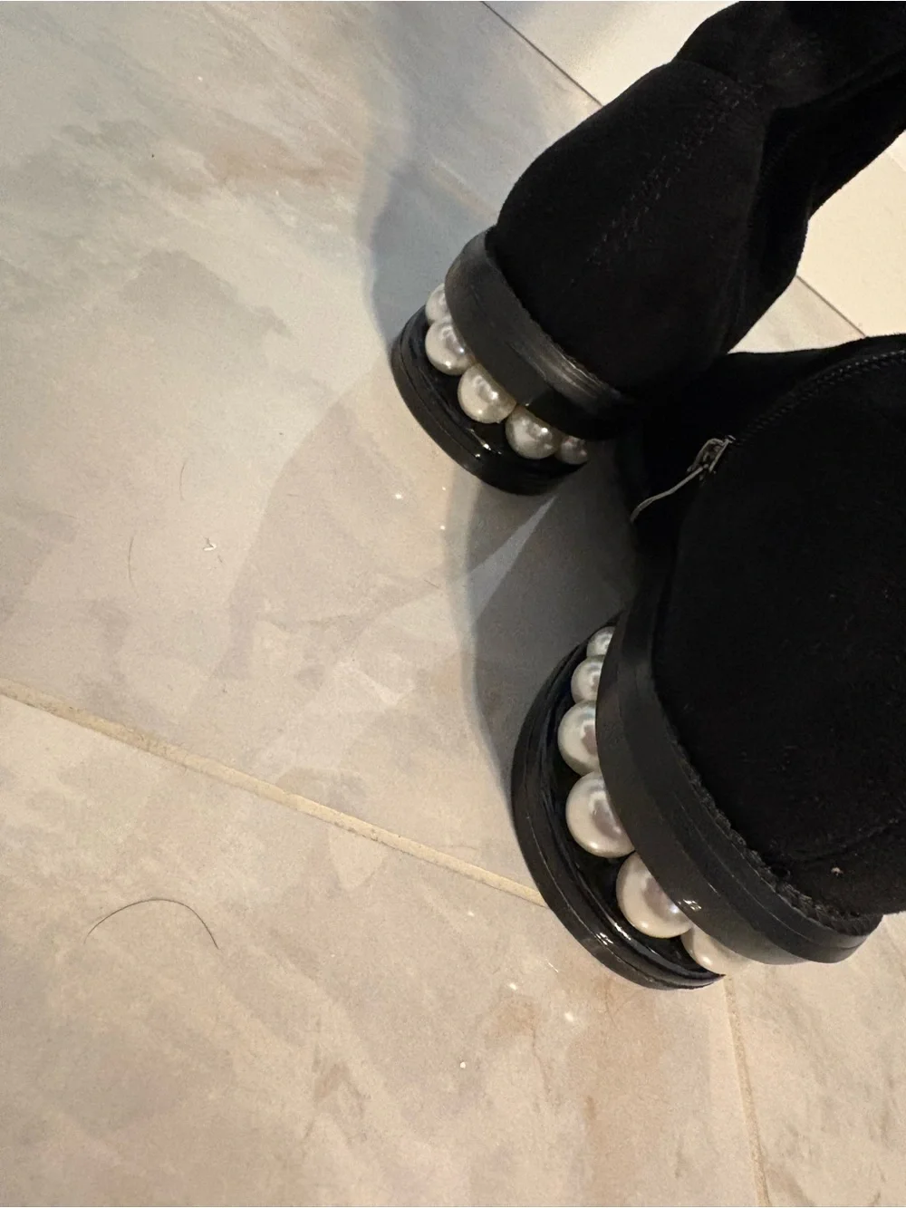 Catherines Black Over-the-Knee Suede Boots